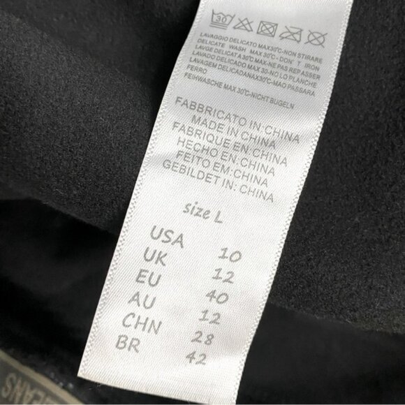 Hugz Jeans Black Faux Leather Low Waist Moto Biker Style Skinny Pants 10 - Picture 4 of 16